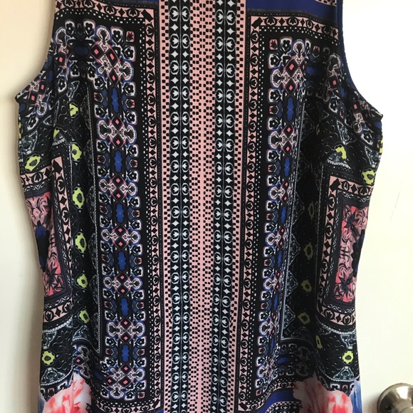 Willi Smith Casual Sleeveless Multicolor Zip Dress - Size 8 - Picture 3 of 8